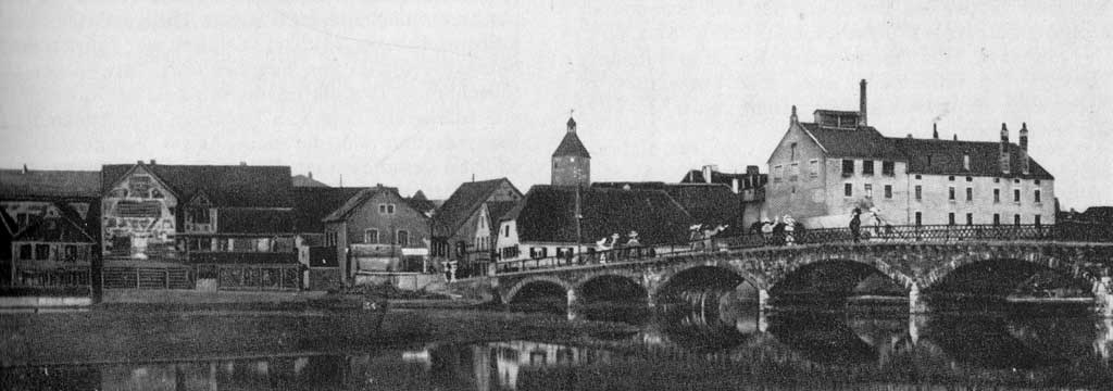 Ansicht Altmühlbrücke - 27.08.1909 - Archiv Pfahler
